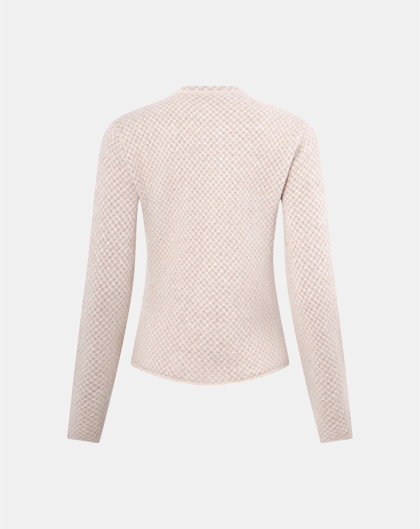 Pointelle Fitted Jacket in Beige