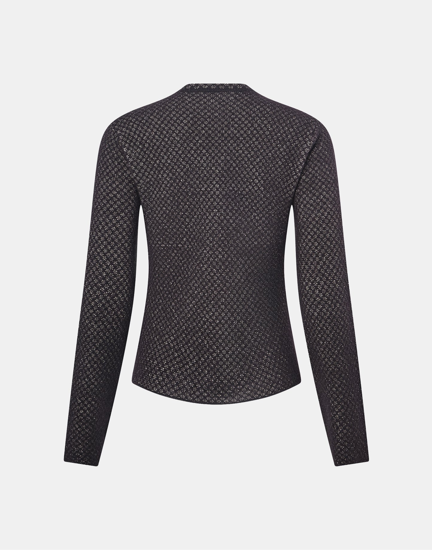 Pointelle Fitted Jacket in Black