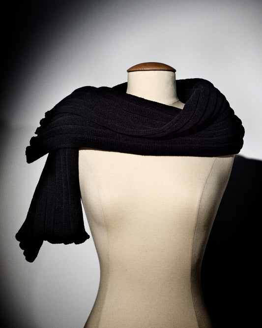 Ribbed Small Scarf