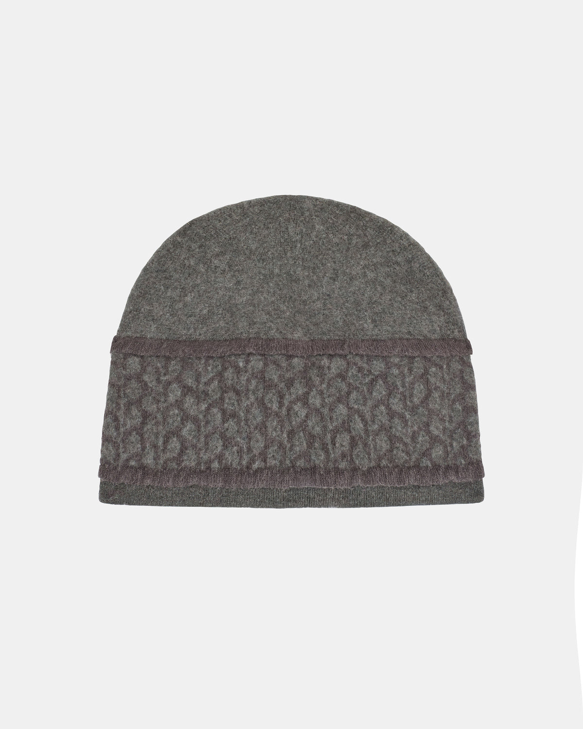 Knit Leaves Hat in Moss
