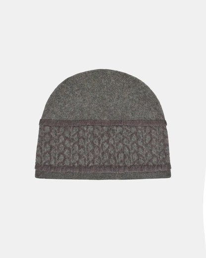 Knit Leaves Hat in Moss
