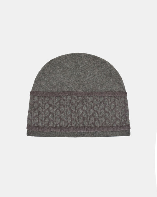 Knit Leaves Hat in Moss