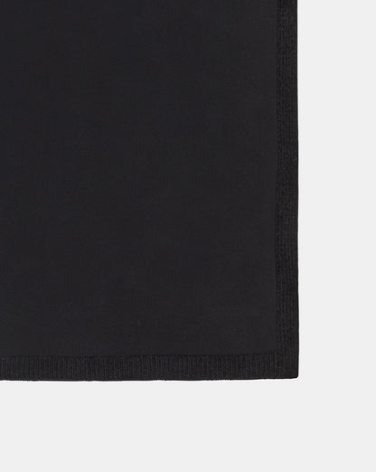 Chenille Trim Shawl in Black