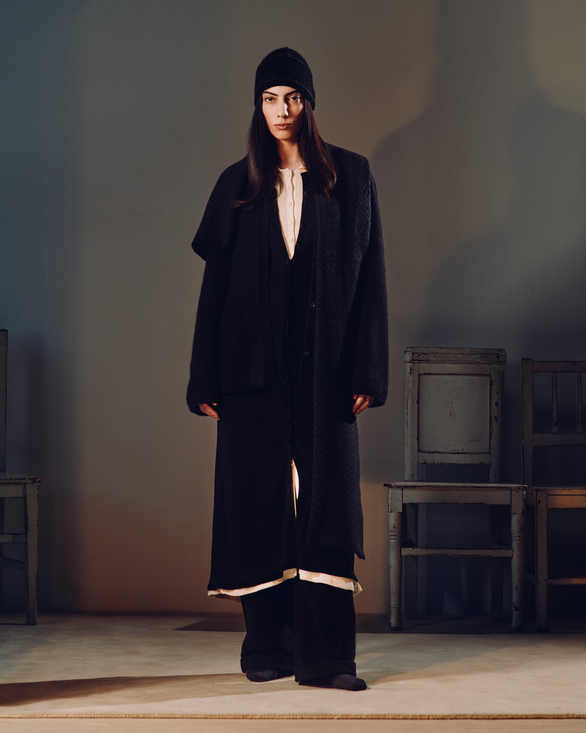 Long Cardigan in Black