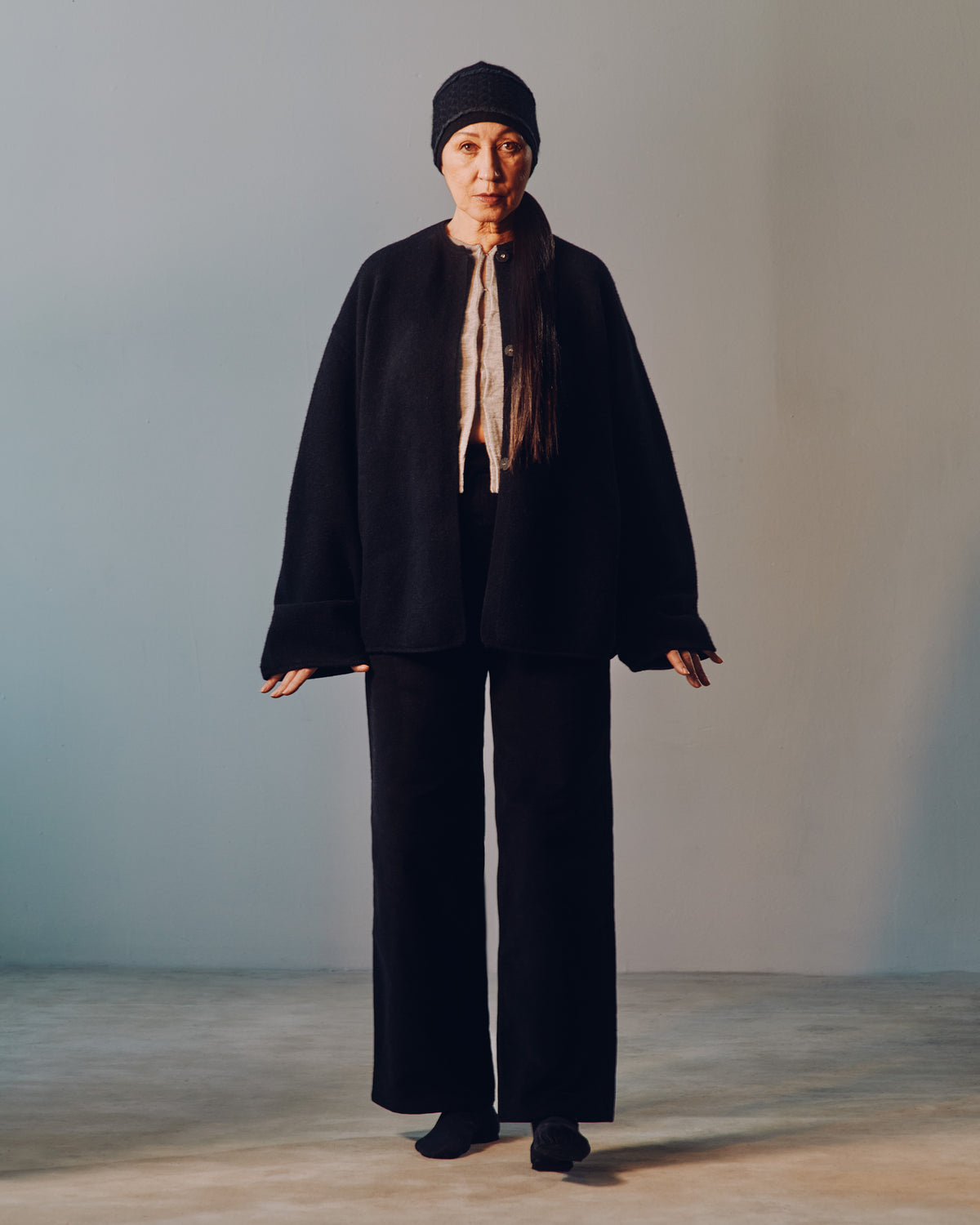 Box Cardigan in Black