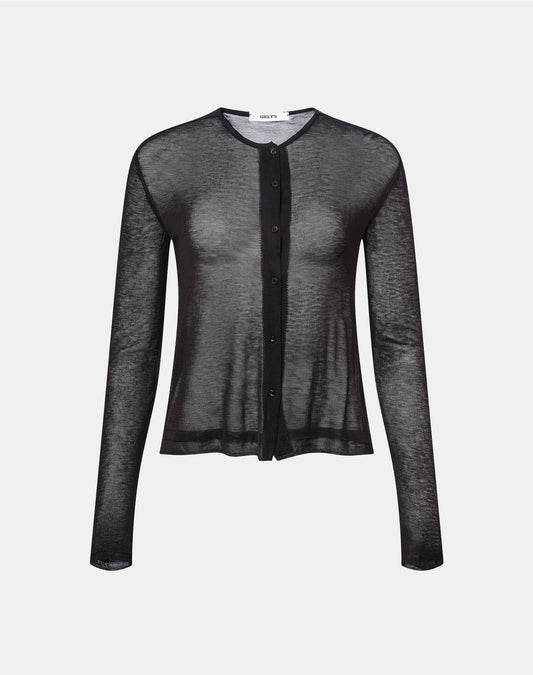 Tube Cardigan in Black