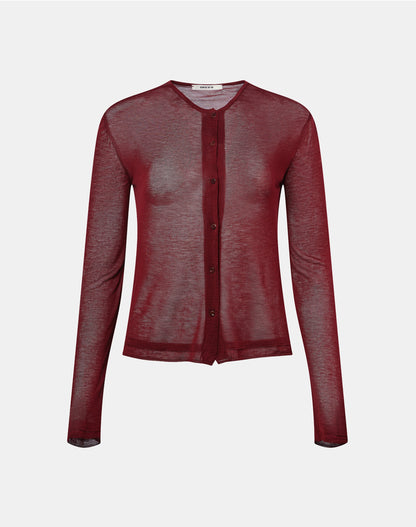 Tube Cardigan in Burgundy